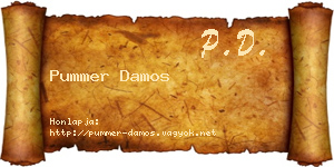 Pummer Damos névjegykártya